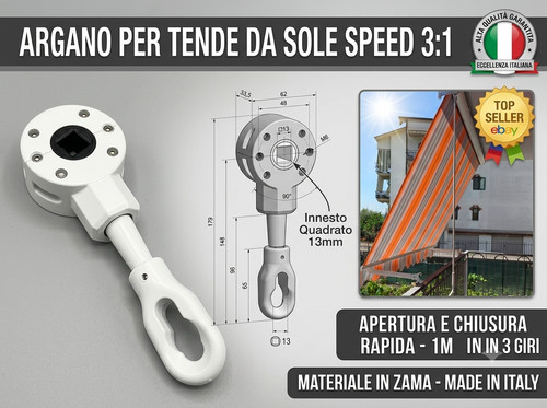 Argano per tende - argano, da